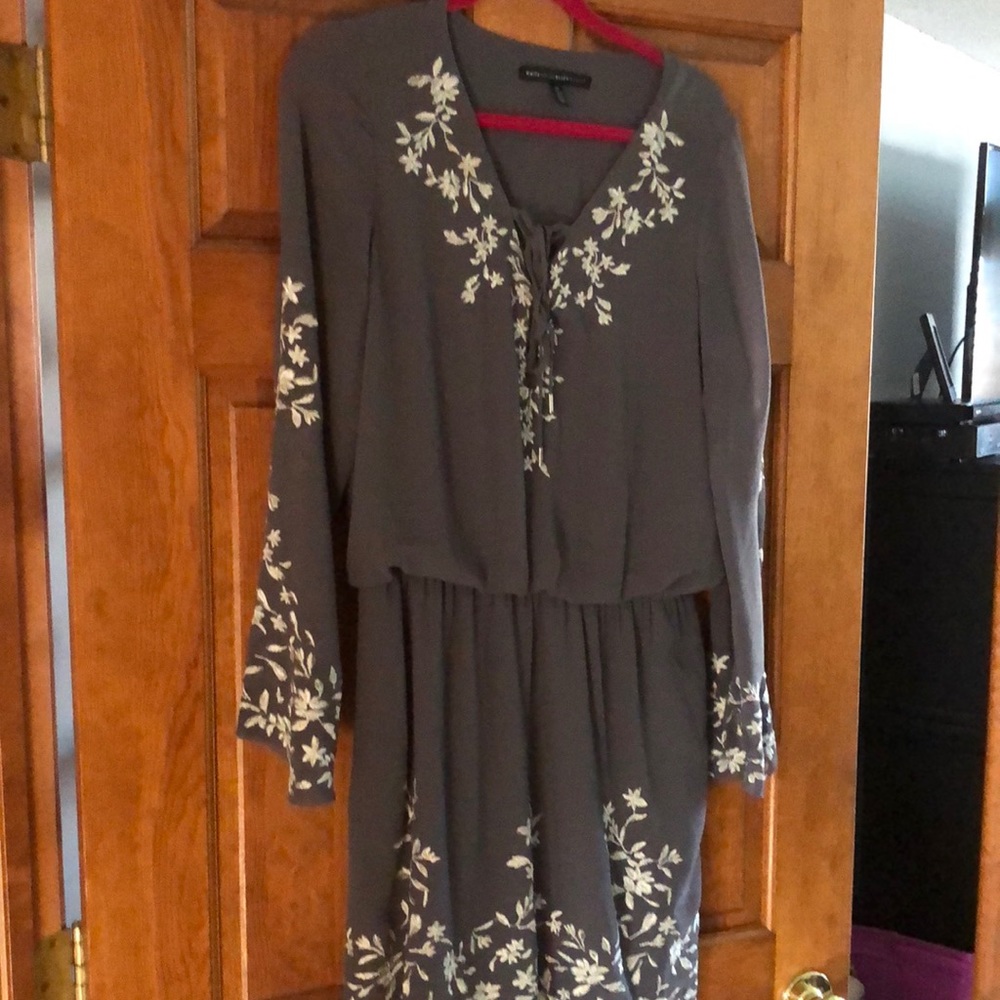 White House|Black Market Floral Embroidered Dress